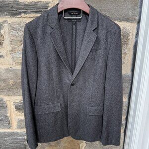 $495 Rag & Bone mens herringbone gray sportcoat / blazer Large (42) unlined